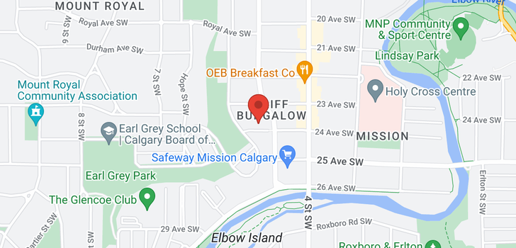 map of 5 616 24 Avenue SW